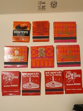 Harveys Cal-Neva Boomtown Reno Matchbooks Lot of 10